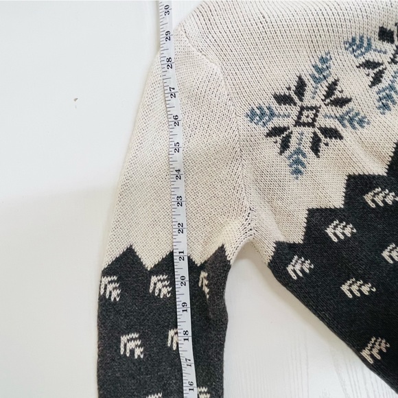 Old Ranch Knit Turtleneck Nordic Winter Fair Isle Sweater Organic Cotton Size S - Picture 9 of 12